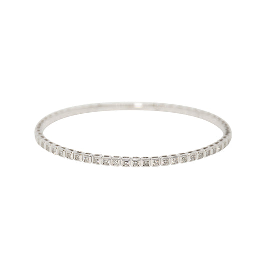 Box Set Diamond Flexible Tennis Bracelet