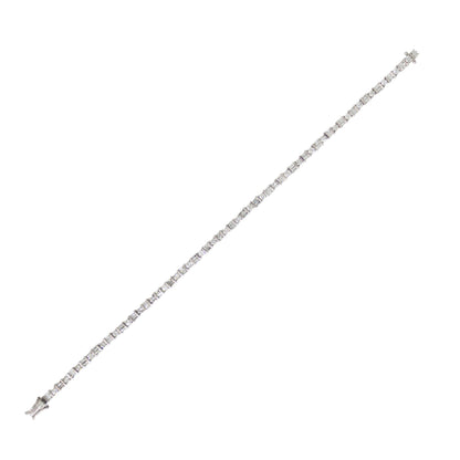 Diamond Round & Baguette Tennis Bracelet - TENNIS CLUB