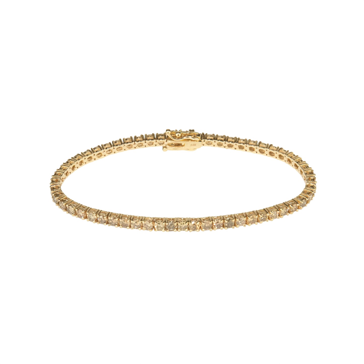 Fancy Champagne Fizz Diamonds Bracelet - TENNIS CLUB