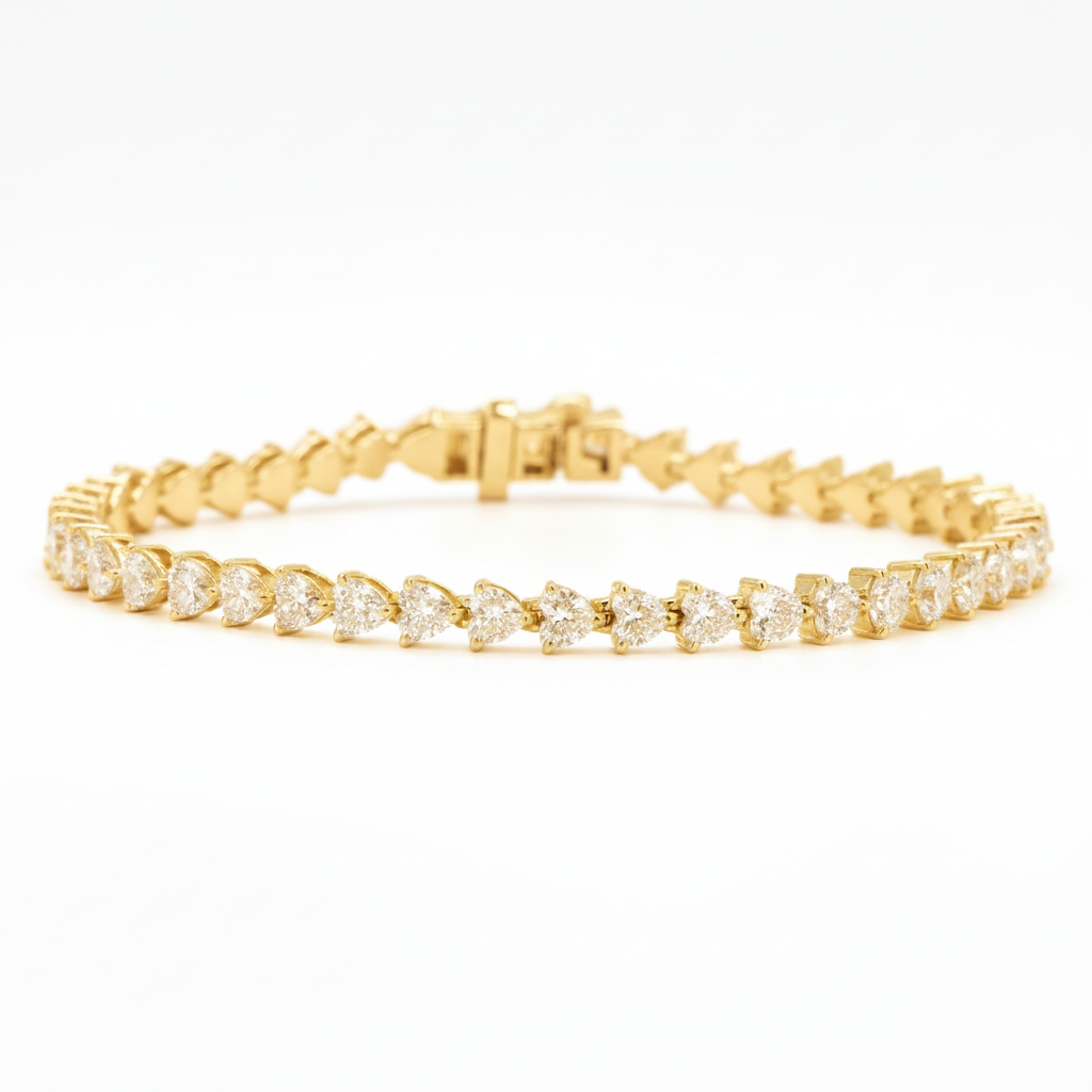 Horizontal Hearts Lab Diamond Bracelet