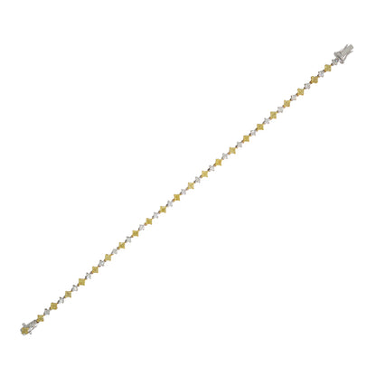 Yellow & White Diamond Tennis Bracelet - TENNIS CLUB