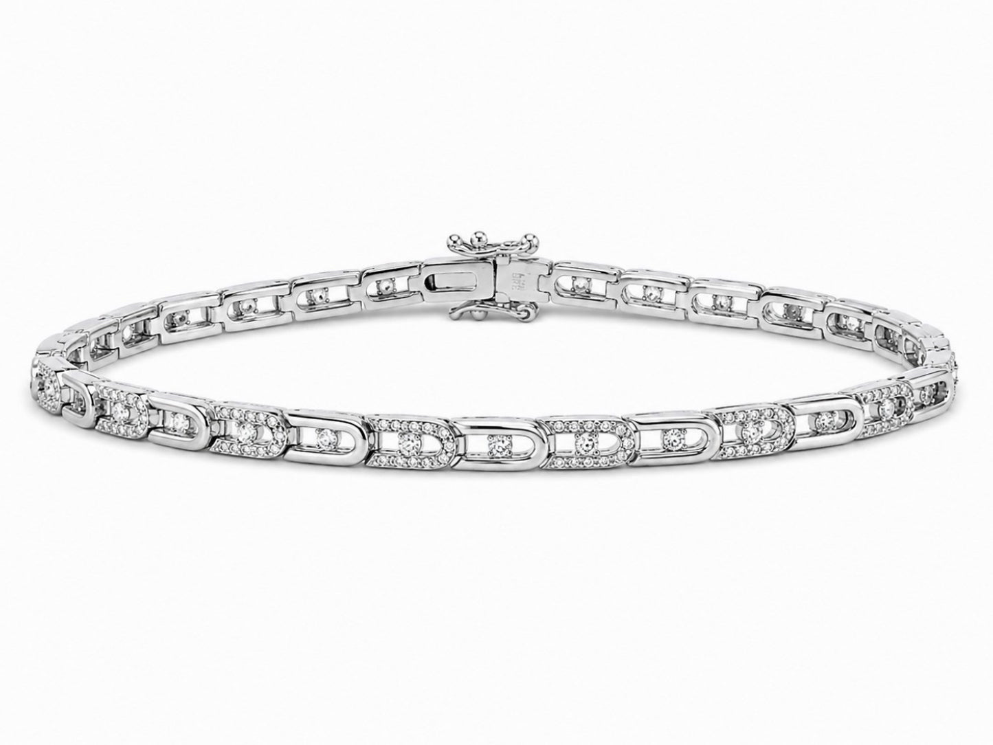 Diamond Pave Loop Tennis Bracelet