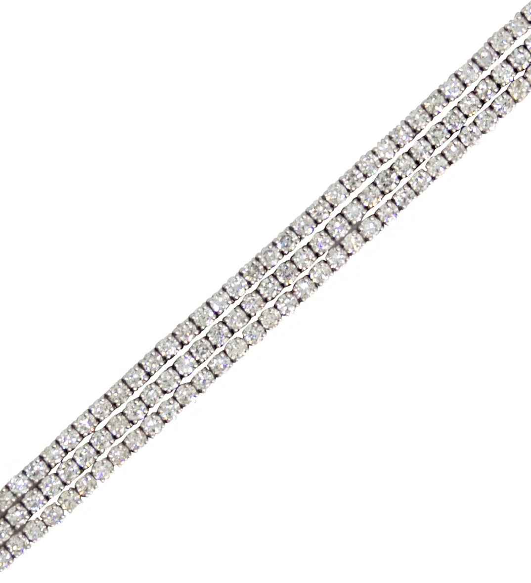 Diamond Triple Row Tennis Bracelet