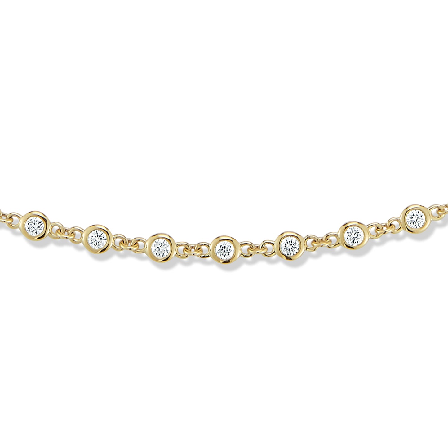 Full Bezel Diamond Necklace