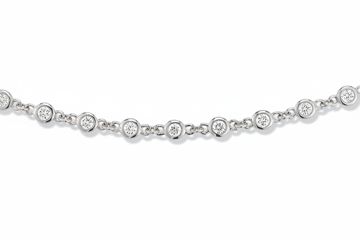 Full Bezel Diamond Necklace