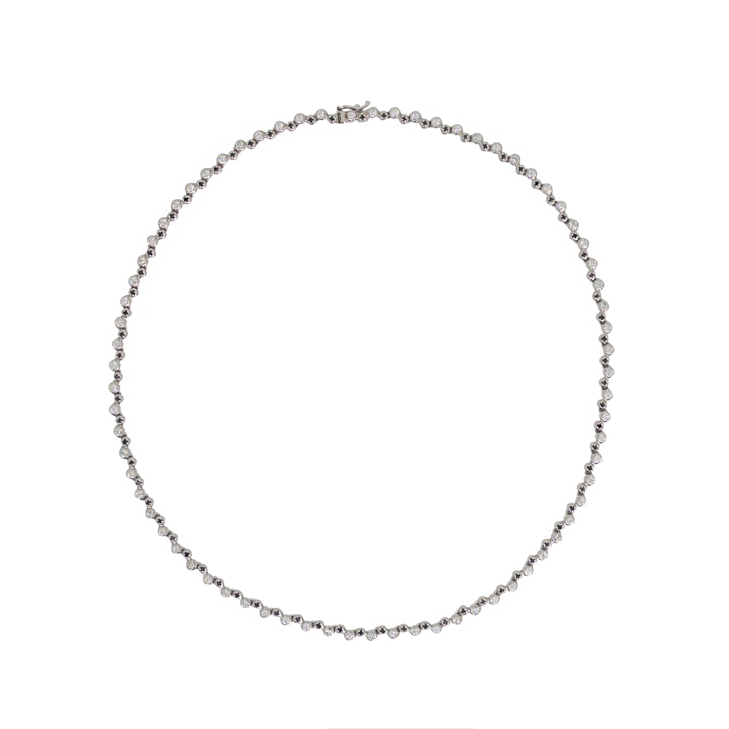 Alternating Buttercup Diamond Tennis Necklace - TENNIS CLUB