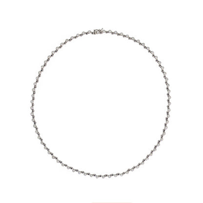 Alternating Buttercup Diamond Tennis Necklace - TENNIS CLUB
