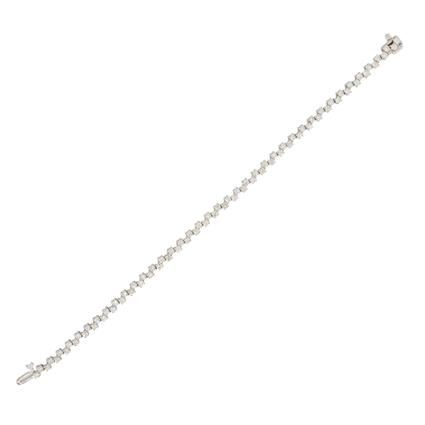 Zig-Zag Diamond Bracelet - TENNIS CLUB