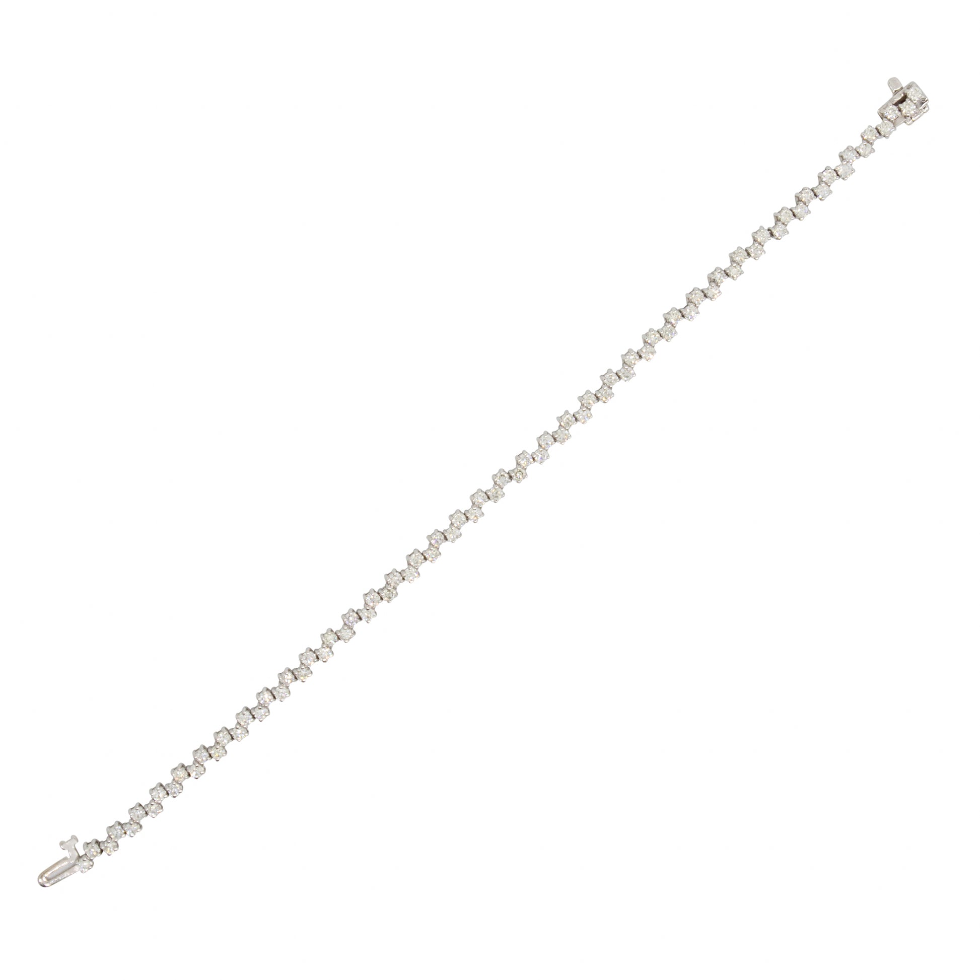 Zig-Zag Diamond Bracelet - TENNIS CLUB