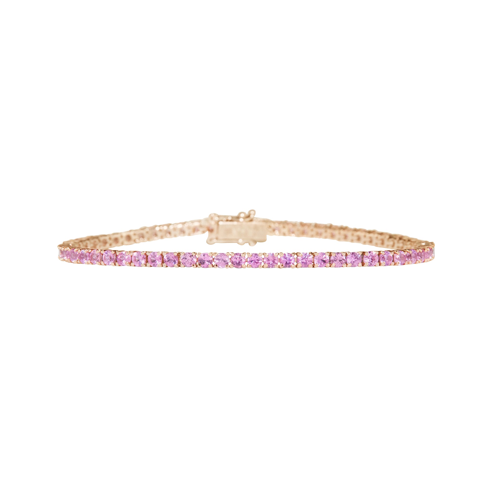 Fancy Pink Sapphires Bracelet - TENNIS CLUB