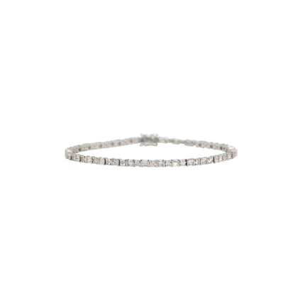 Diamond Round & Baguette Tennis Bracelet - TENNIS CLUB