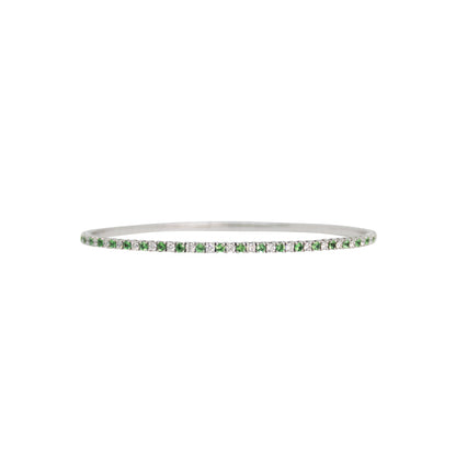 Tsavorite & Diamond Flexible Tennis Bracelet - TENNIS CLUB