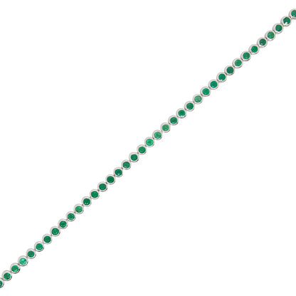 Bezel Set Emerald Tennis Bracelet - TENNIS CLUB