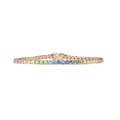 Pastel Ombré Sapphires Bracelet - TENNIS CLUB