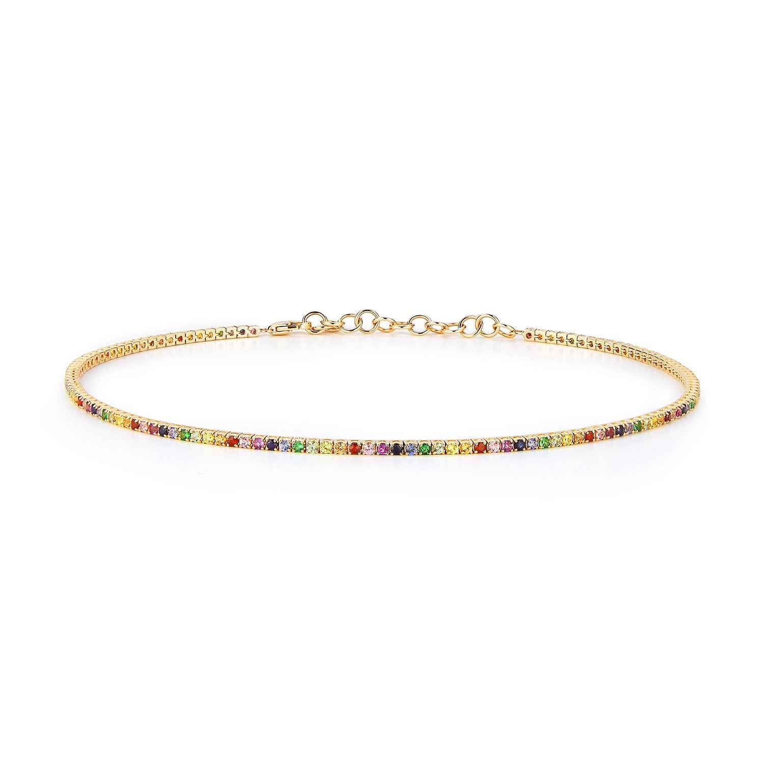Rainbow Sapphire Tennis Choker
