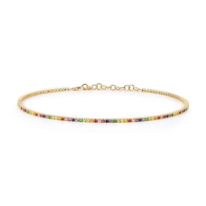Rainbow Sapphire Tennis Choker