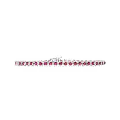 Bezel Set Ruby Tennis Bracelet - TENNIS CLUB