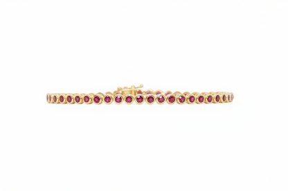 Bezel Set Ruby Tennis Bracelet