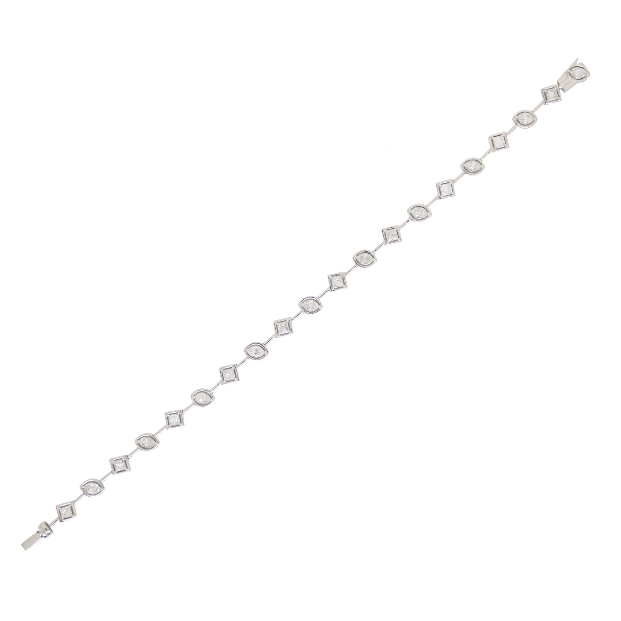 Mixed-Cut Diamond Link Bracelet