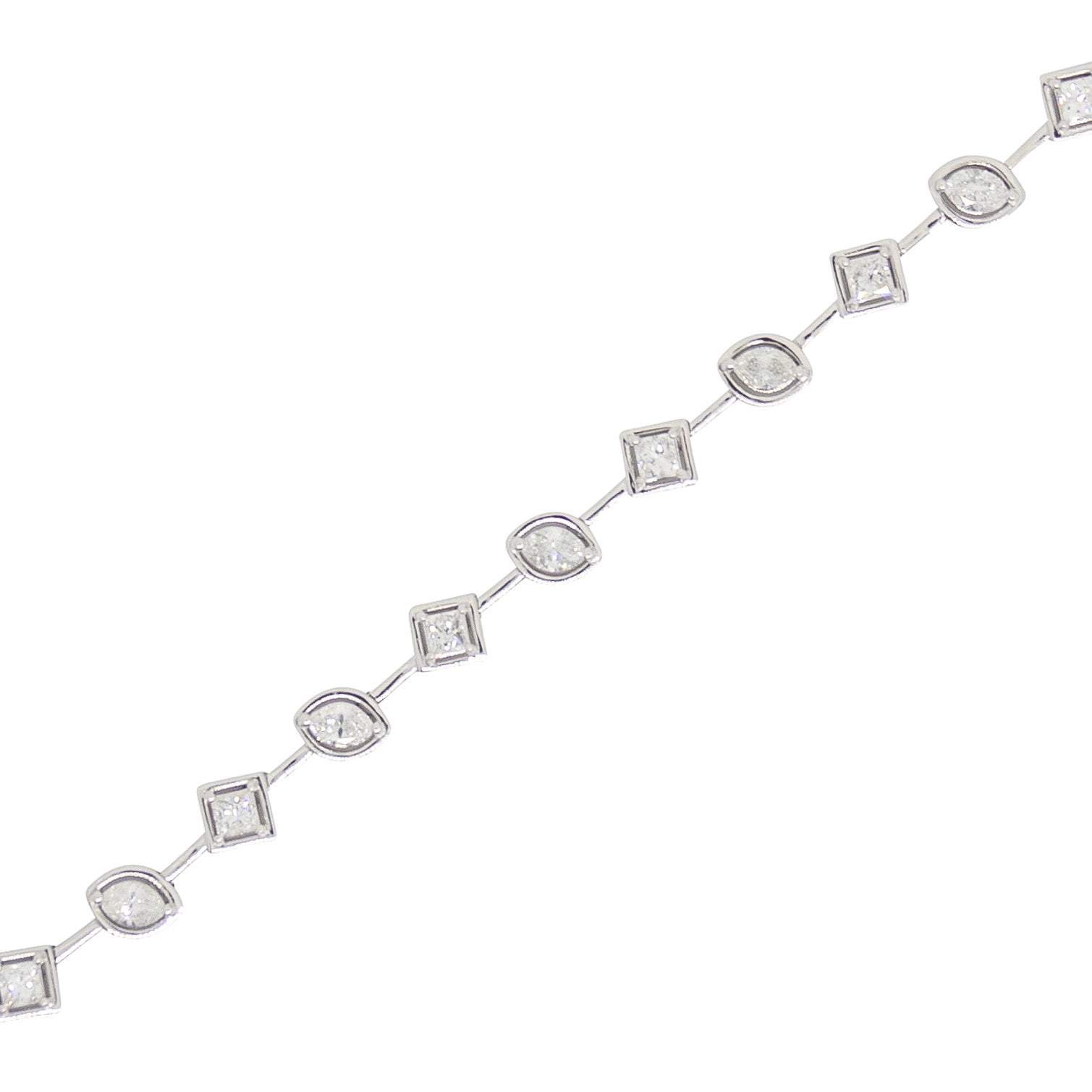 Mixed-Cut Diamond Link Bracelet - TENNIS CLUB