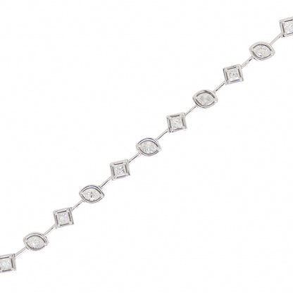 Mixed-Cut Diamond Link Bracelet - TENNIS CLUB