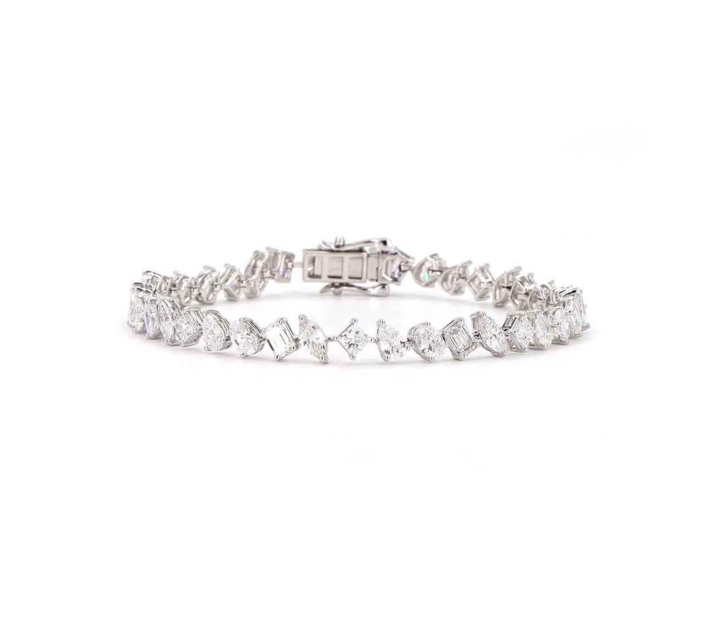 Tilted Fancy Shape Lab Diamond Bracelet