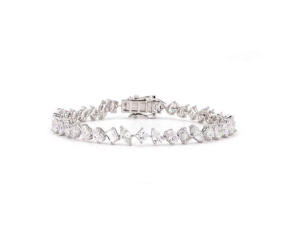 Tilted Fancy Shape Lab Diamond Bracelet