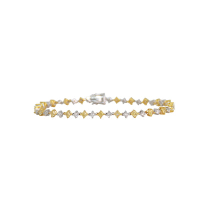 Yellow & White Diamond Tennis Bracelet - TENNIS CLUB