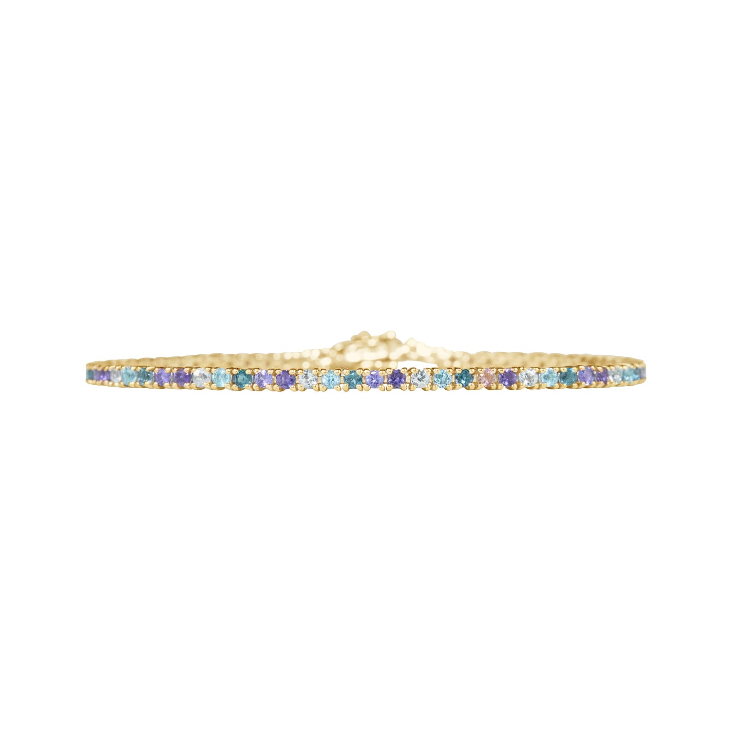 Multi Stone Blue Melange Bracelet - TENNIS CLUB