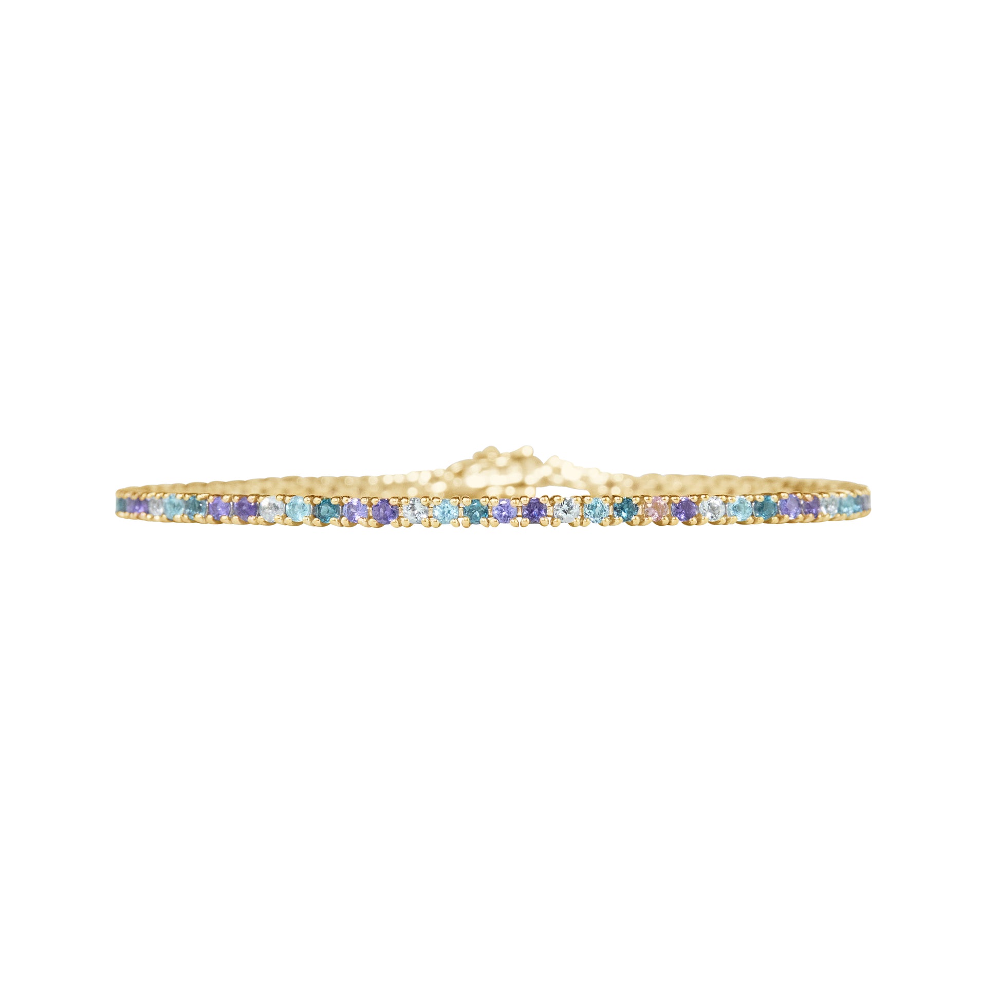 Multi Stone Blue Melange Bracelet - TENNIS CLUB