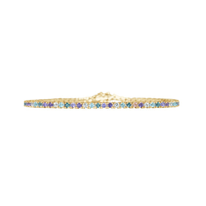 Multi Stone Blue Melange Bracelet - TENNIS CLUB