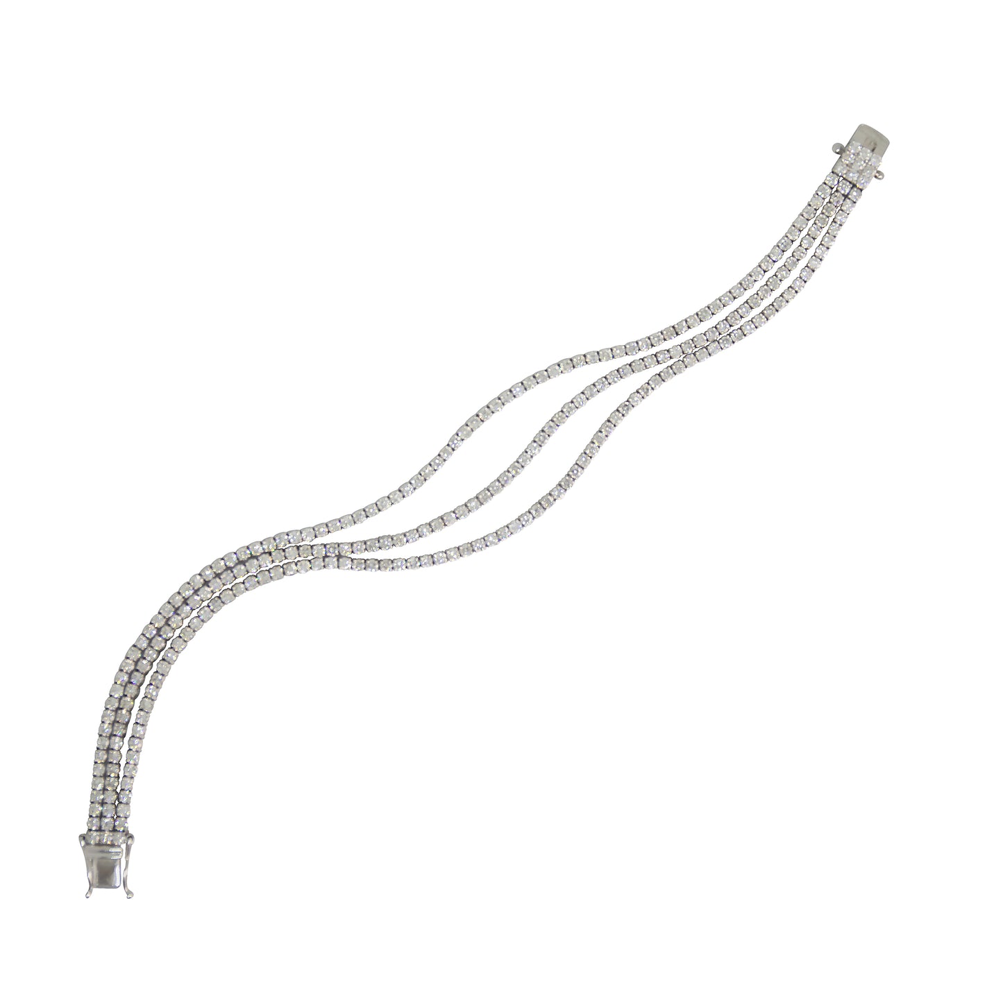 Diamond Triple Row Tennis Bracelet - TENNIS CLUB