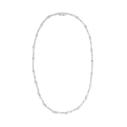 Cluster Baguette Diamond Necklace