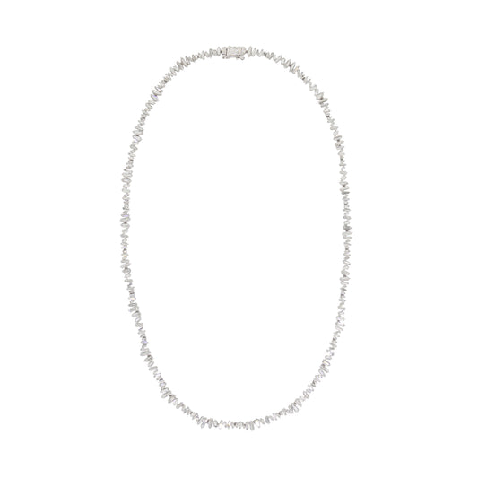 Cluster Baguette Diamond Necklace