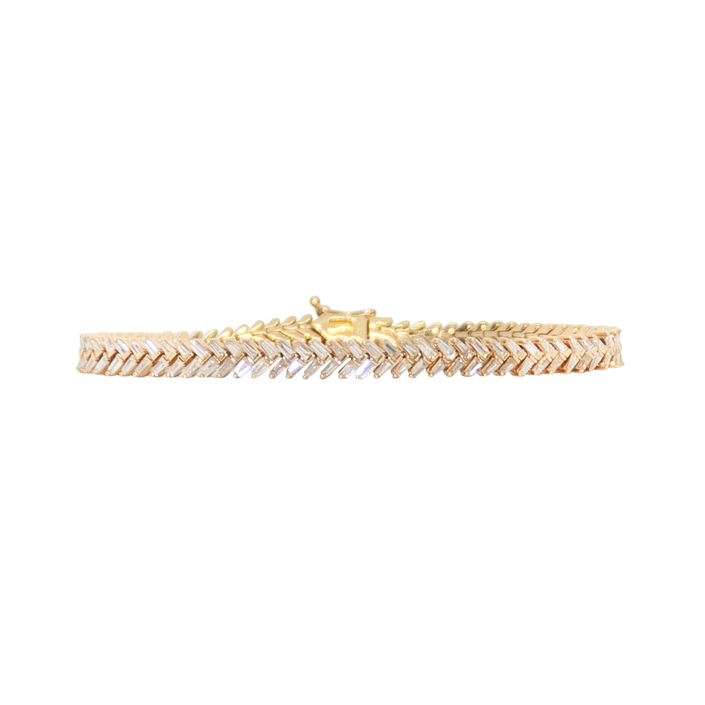 Diamond Baguette Chevron Bracelet
