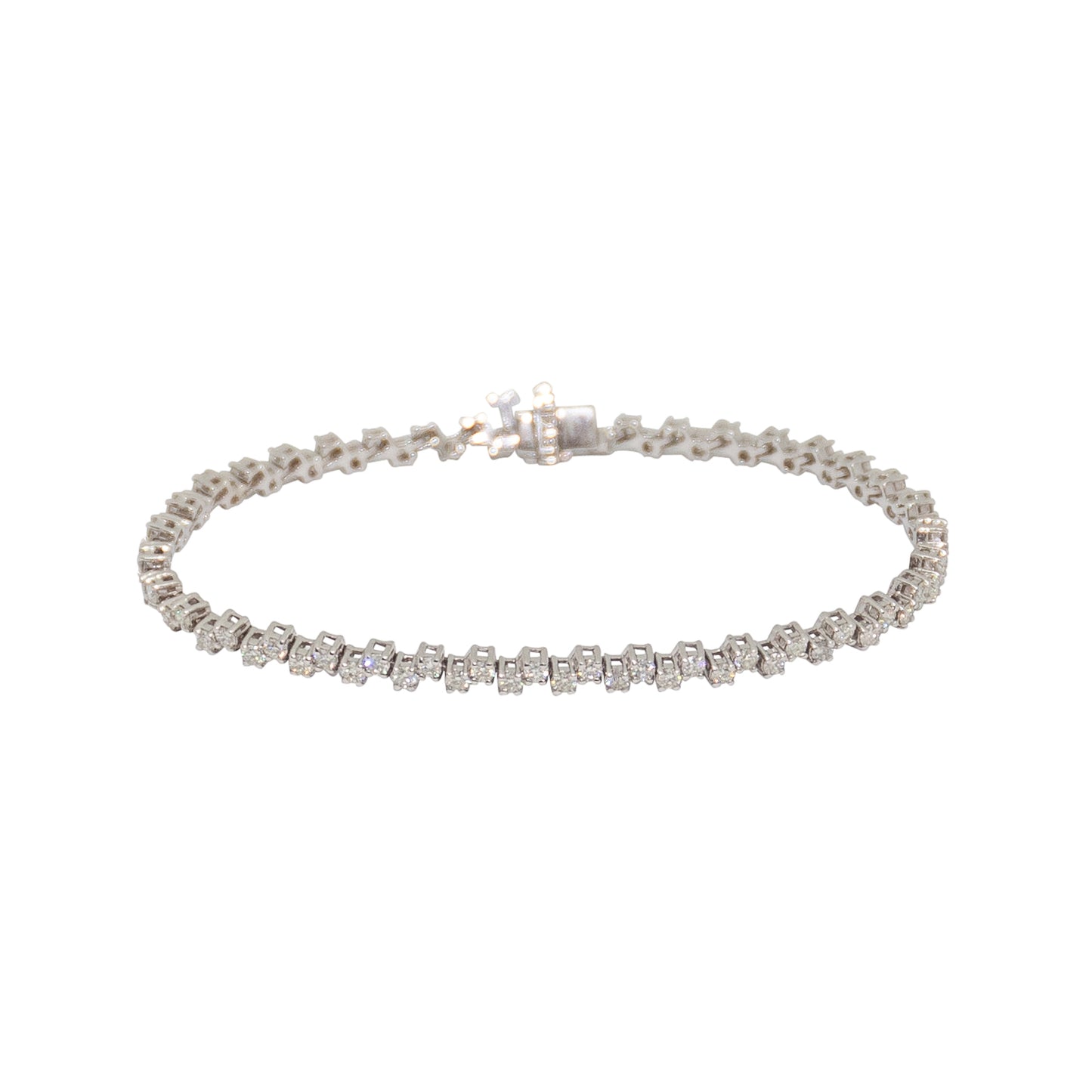 Zig-Zag Diamond Bracelet - TENNIS CLUB