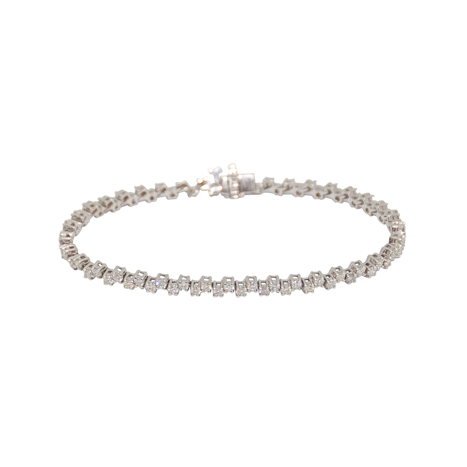 Zig-Zag Diamond Bracelet - TENNIS CLUB