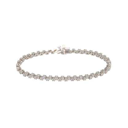Zig-Zag Diamond Bracelet - TENNIS CLUB