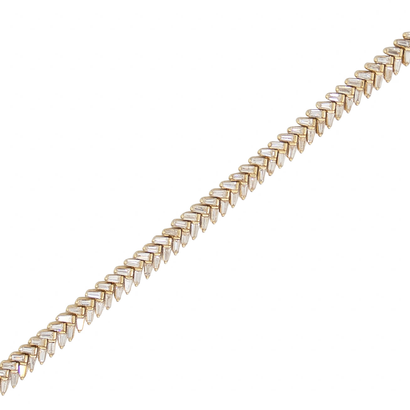 Diamond Baguette Chevron Bracelet
