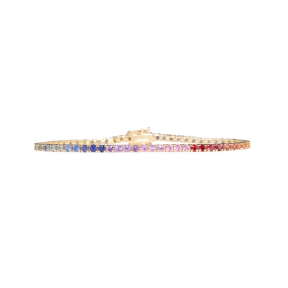 Rainbow Multi Sapphires Bracelet - TENNIS CLUB