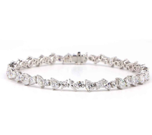 Alternating Fancy Shape Lab Diamond Bracelet