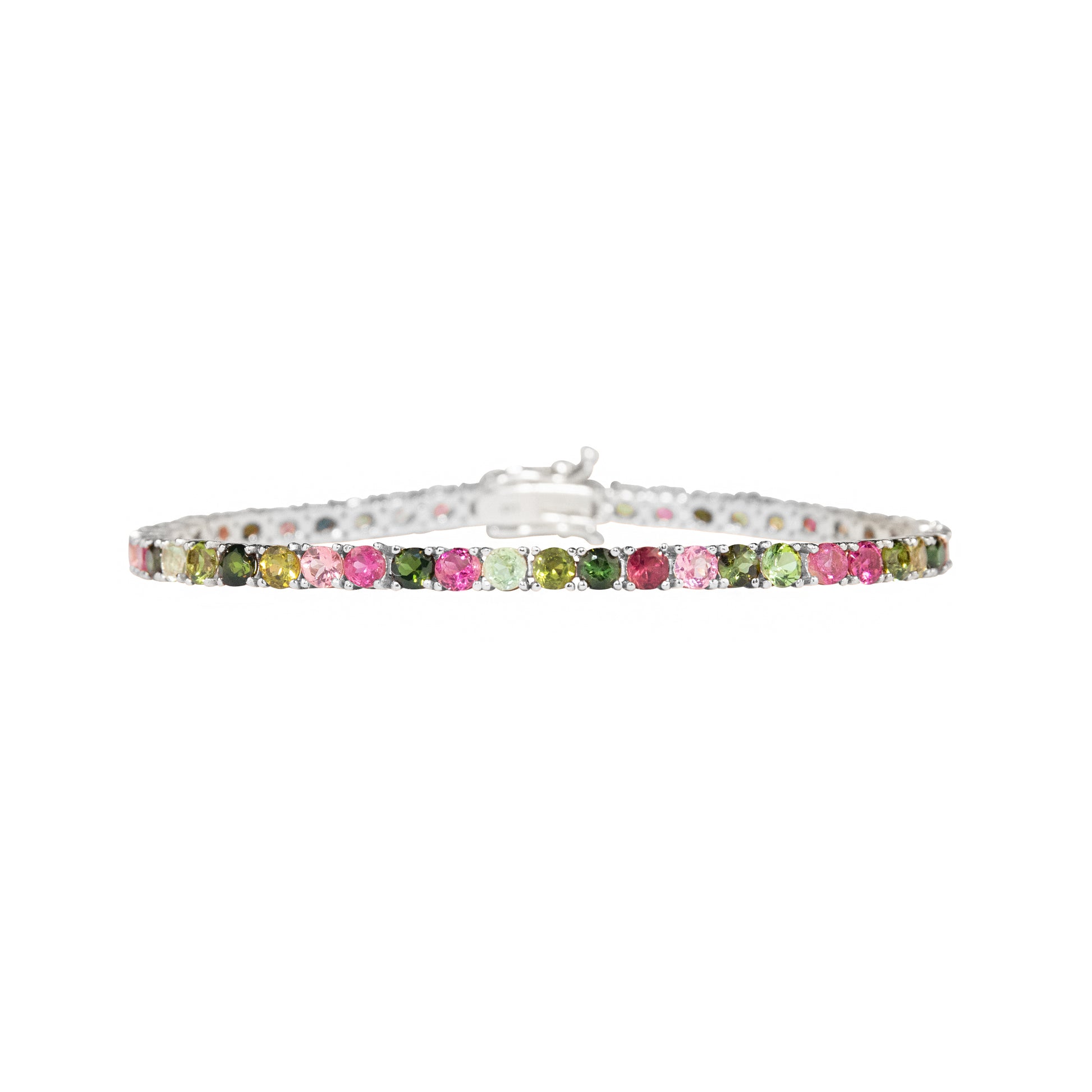 Tourmaline Multi Pink & Green Bracelet - TENNIS CLUB