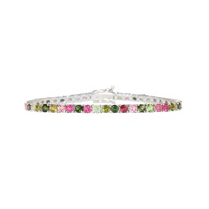Tourmaline Multi Pink & Green Bracelet - TENNIS CLUB