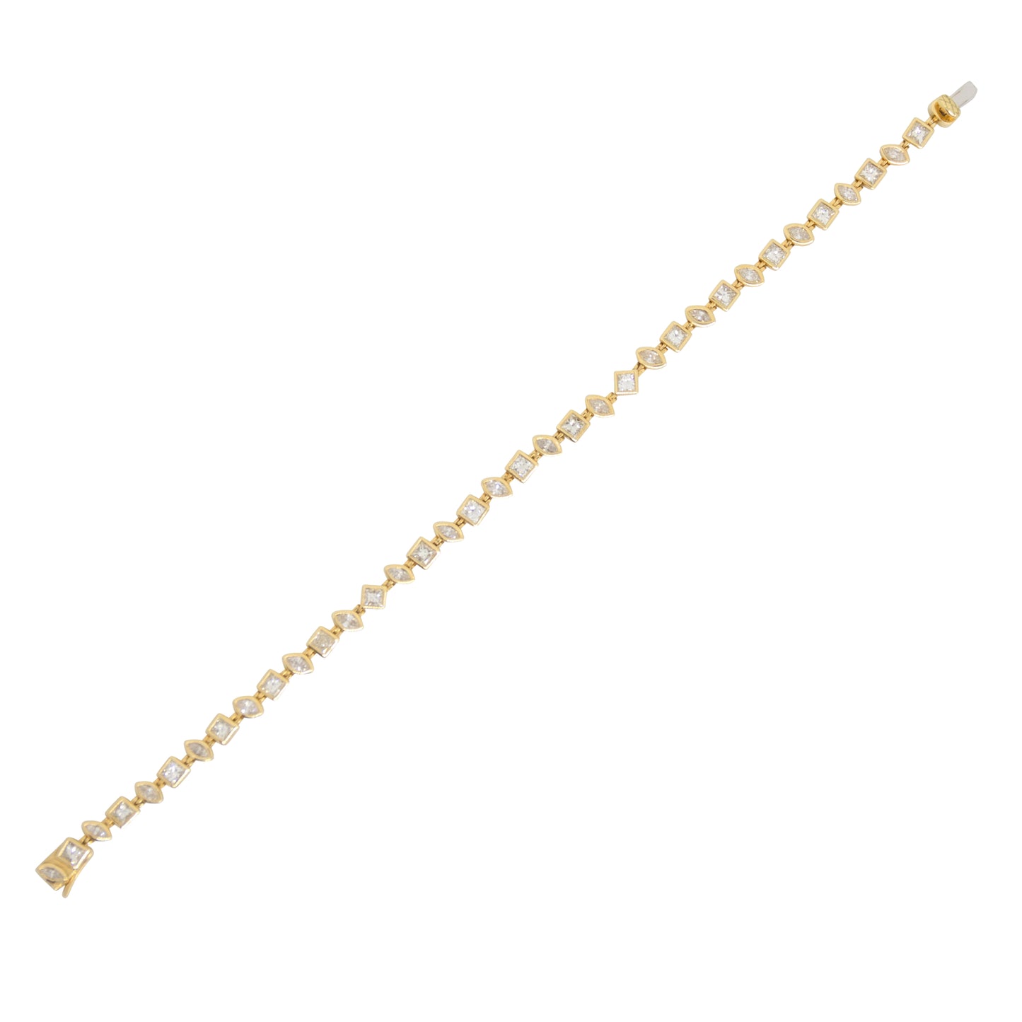 Multi Shape Diamond Bezel Bracelet - TENNIS CLUB