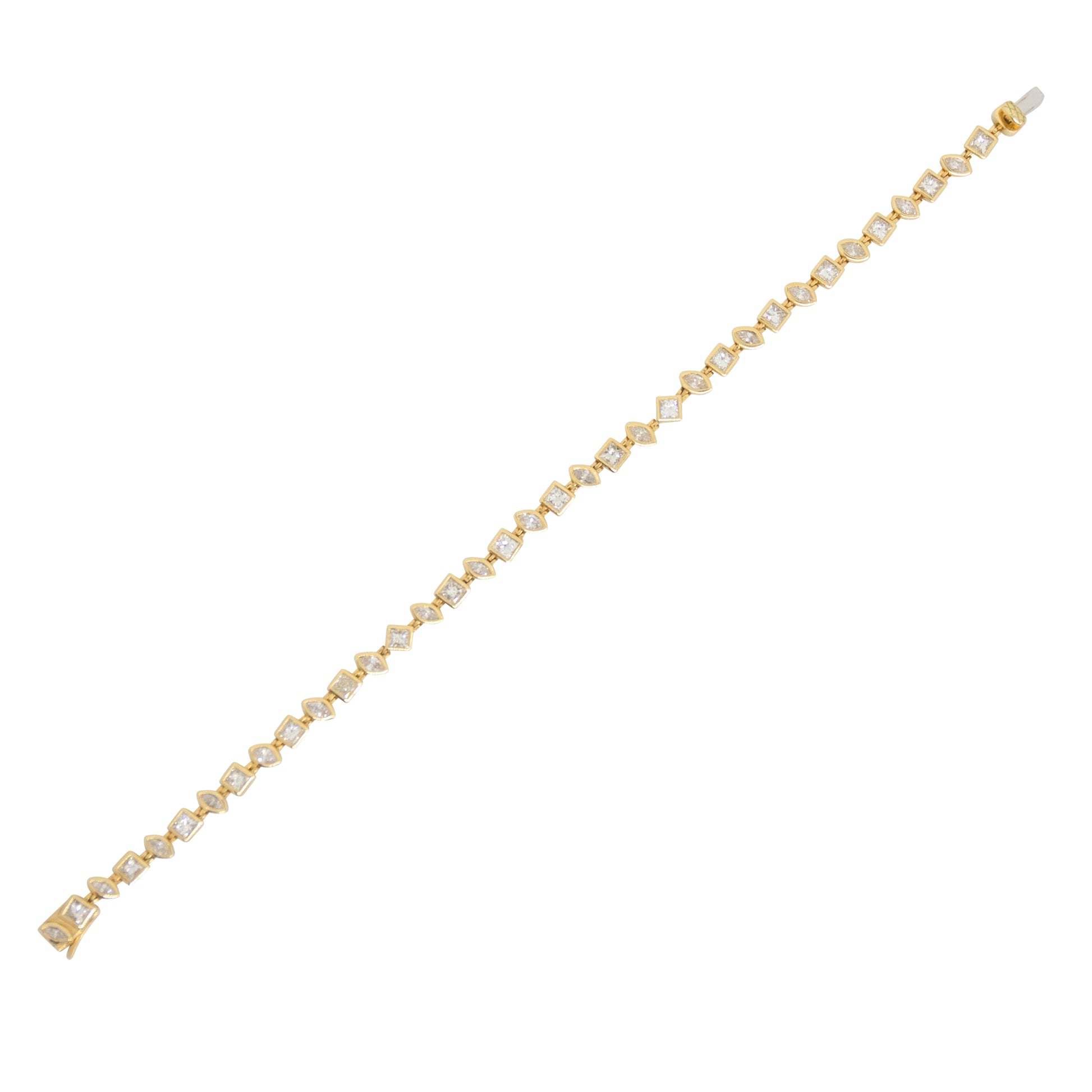 Multi Shape Diamond Bezel Bracelet - TENNIS CLUB