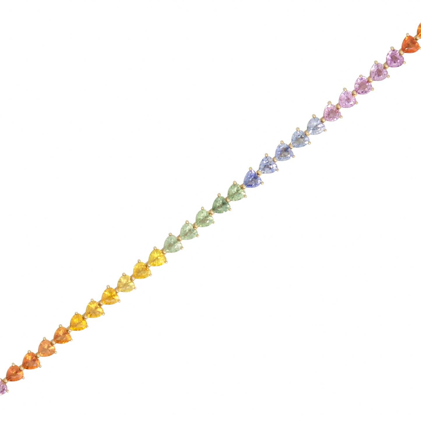 Rainbow Hearts Sapphire Bracelet - TENNIS CLUB
