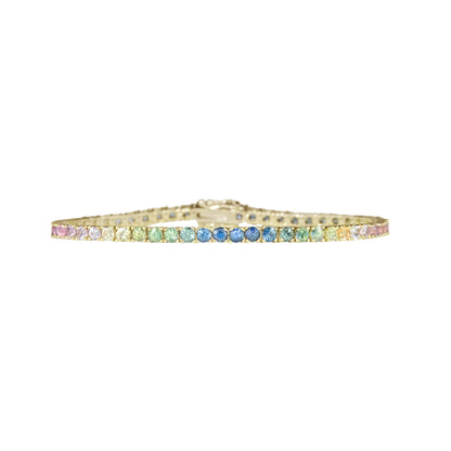 Pastel Ombré Sapphires Bracelet - TENNIS CLUB