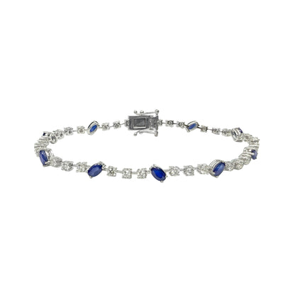 Blue Sapphire + Diamond Bracelet