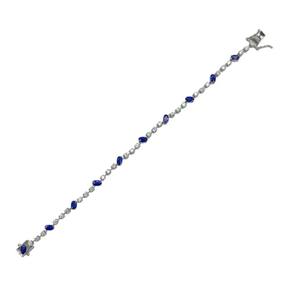 Blue Sapphire + Diamond Bracelet