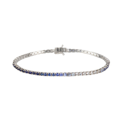Blue Ombré Sapphires Bracelet - TENNIS CLUB